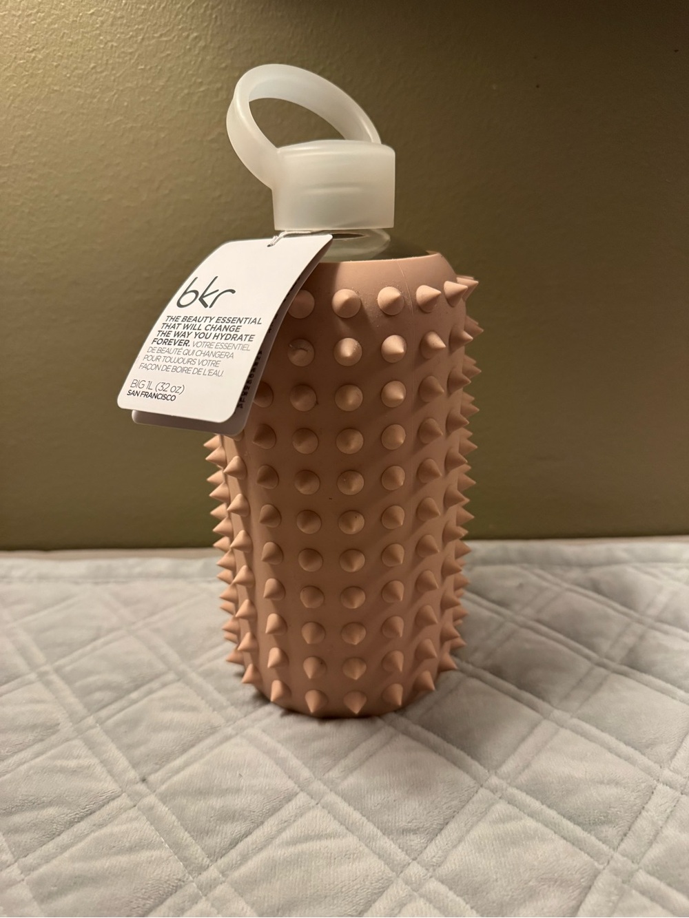 bkr Spiked Glass Bottle with limited edition color Silicone Sleeve and frost Cap